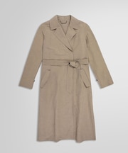 リネン/コットン スプリットスリーブ トレンチコート