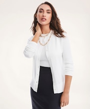 スーピマコットン クルーネック カーディガン