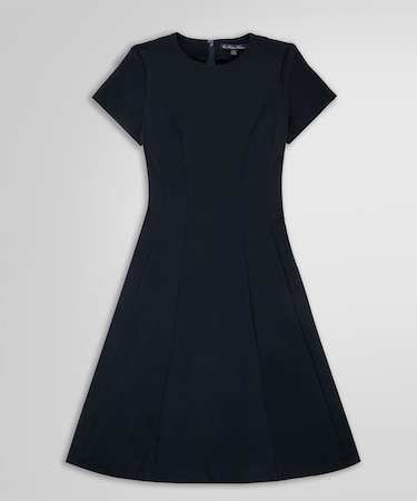 ダブルクロス ストレッチ ショートスリーブドレス