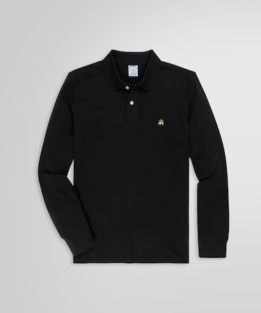 GF　スーピマコットン　ストレッチピケ　ロングスリーブポロシャツ　Slim Fit