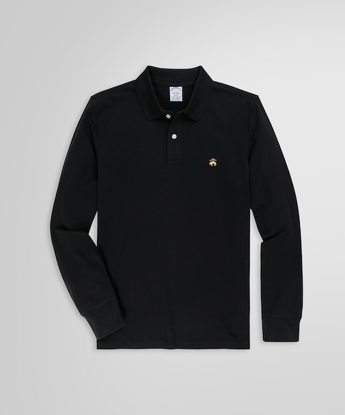 GF　スーピマコットン　ストレッチピケ　ロングスリーブポロシャツ　Slim Fit