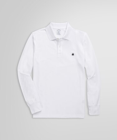 GF スーピマコットン ストレッチピケ ロングスリーブポロシャツ Slim Fit