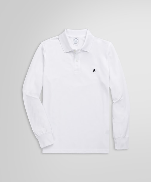 GF スーピマコットン ストレッチピケ ロングスリーブポロシャツ Slim Fit