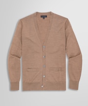 メリノウール　Vネックカーディガン