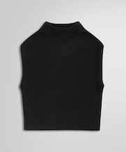 メリノウール モックネック ベスト