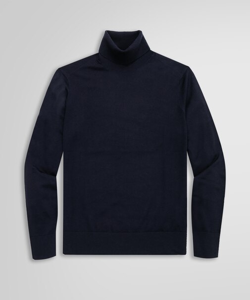 メリノウール タートルネックセーター