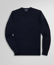 メリノウール　クルーネックセーター