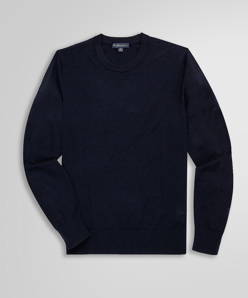 メリノウール　クルーネックセーター