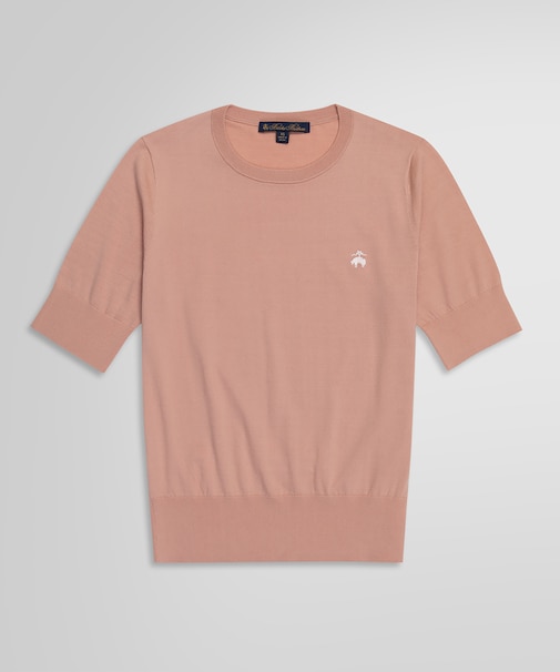 キュプラ/ナイロン GFロゴ ショートスリーブセーター