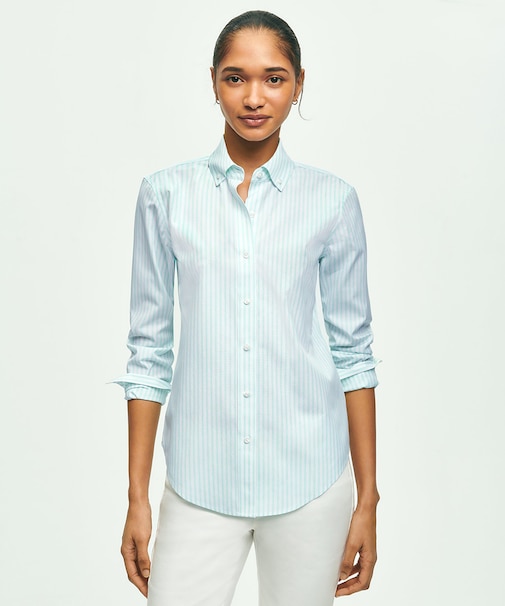 スーピマコットンストレッチ ベンガルストライプ ボタンダウンシャツ Classic Fit