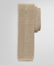 シルク ソリッド ニットタイ