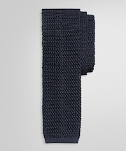 シルク ソリッド ニットタイ