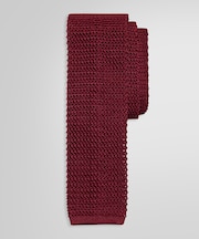 シルク ソリッド ニットタイ