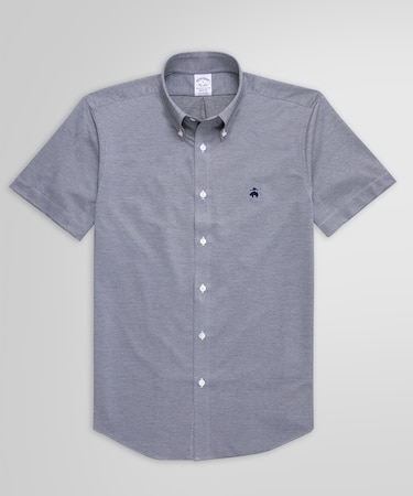 スーピマコットン/ポリエステル 46ゲージニット ショートスリーブ カジュアルシャツ Regular Fit