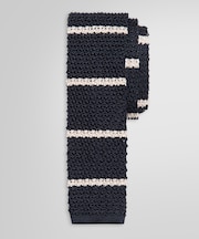 シルク ストライプ ニットタイ