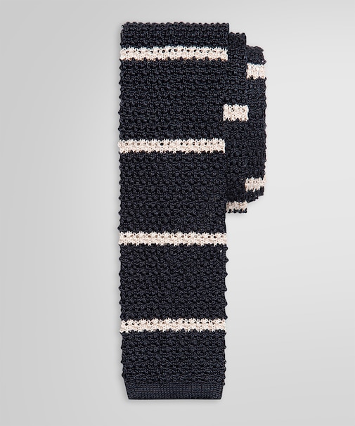 シルク ストライプ ニットタイ