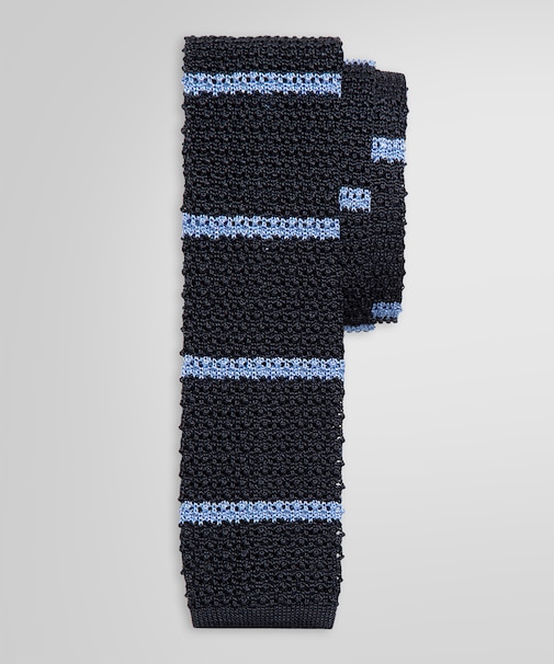 シルク ストライプ ニットタイ