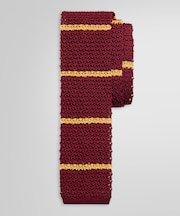 シルク ストライプ ニットタイ