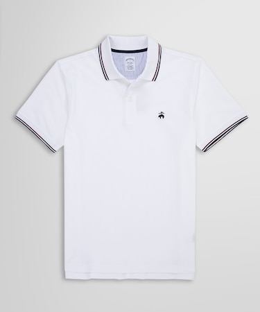 GF スーピマコットン ストレッチピケ ティップド ポロシャツ Slim Fit