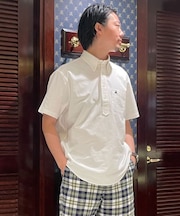 コットン オックスフォード ショートスリーブ プルオーバーシャツ