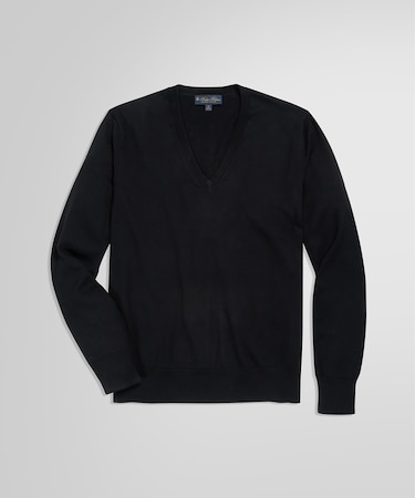 スーピマコットン Vネックセーター