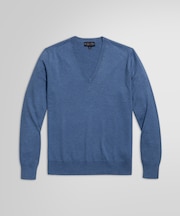 スーピマコットン Vネックセーター