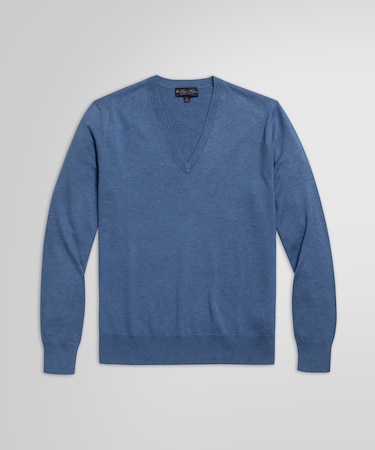 スーピマコットン Vネックセーター