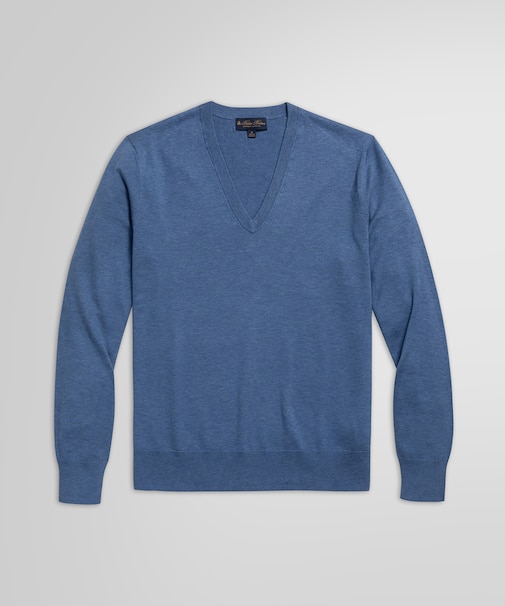 スーピマコットン Vネックセーター