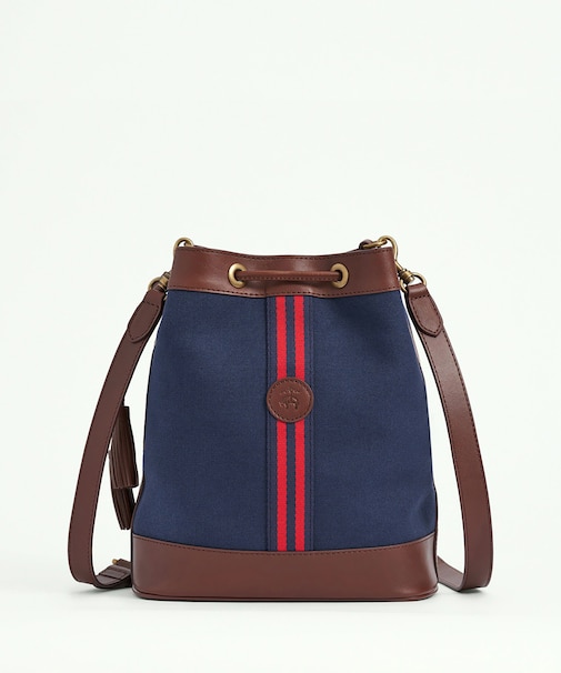 コットンキャンバス バケットバッグ