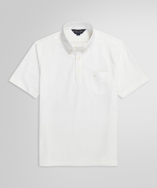 コットン/ポリエステルピケ ソリッド ポロシャツ withポケット