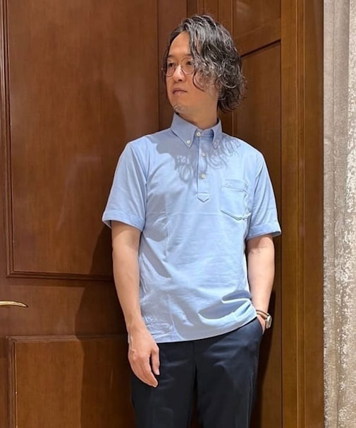 コットン/ポリエステルピケ ソリッド ポロシャツ withポケット