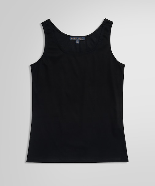 コットン スクエアラウンドネック タンクトップ