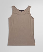 コットン スクエアラウンドネック タンクトップ