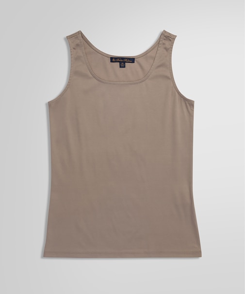 コットン スクエアラウンドネック タンクトップ