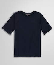 コットンスムース サイドスリット Tシャツ