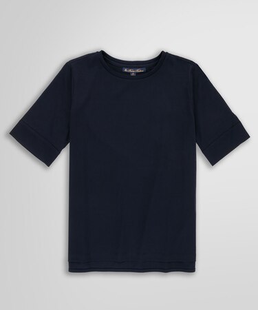 コットンスムース サイドスリット Tシャツ