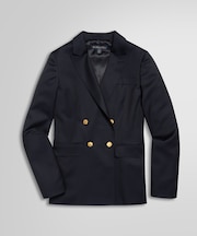 ウール ツイル ダブル4ボタン ブレザー