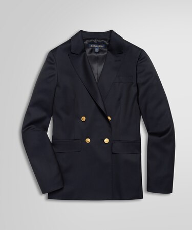 ウール ツイル ダブル4ボタン ブレザー