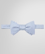 シルク シアサッカー ストライプ ボウタイ