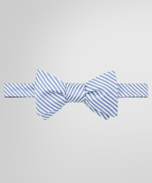 シルク シアサッカー ストライプ ボウタイ