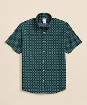 コットンポプリン　ジオメトリック　ショートスリーブ　フライデーシャツ