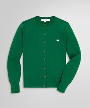 キュプラ/ナイロン GFロゴ クルーネックカーディガン