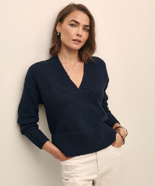 ブルックスブラザーズ（Brooks Brothers）/コットン オーバーサイズ Vネックセーター コットン オーバーサイズ Vネックセーター｜ブルックス ブラザーズの