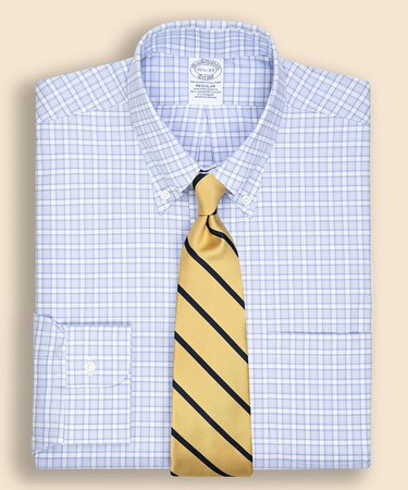 スーピマコットンストレッチ ブロードクロス チェック ドレスシャツ Regular Fit