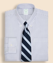 Brooks Brothers Explorer ストレッチコットンブレンド ストライプ ドレスシャツ Slim Fit