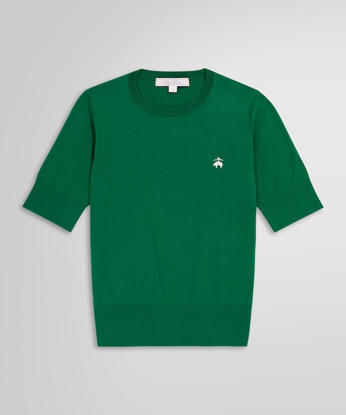 キュプラ/ナイロン GFロゴ ショートスリーブセーター