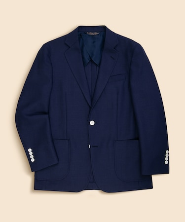 ウール／モヘア　ホップサック　２釦アンコンジャケット　Classic