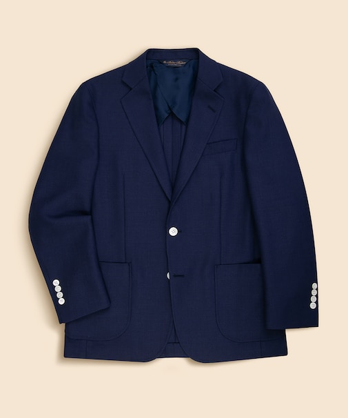 ウール／モヘア　ホップサック　２釦アンコンジャケット　Classic