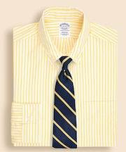 スーピマコットン　ボールドストライプ　ドレスシャツ　Regular Fit　Made in USA