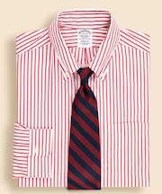 スーピマコットン　ボールドストライプ　ドレスシャツ　Regular Fit　Made in USA